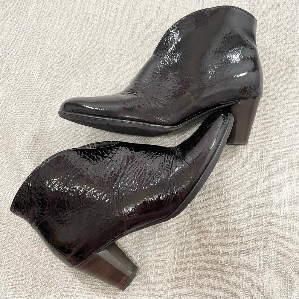 Ara European Luftpolster Brown Patent Booties Size 9